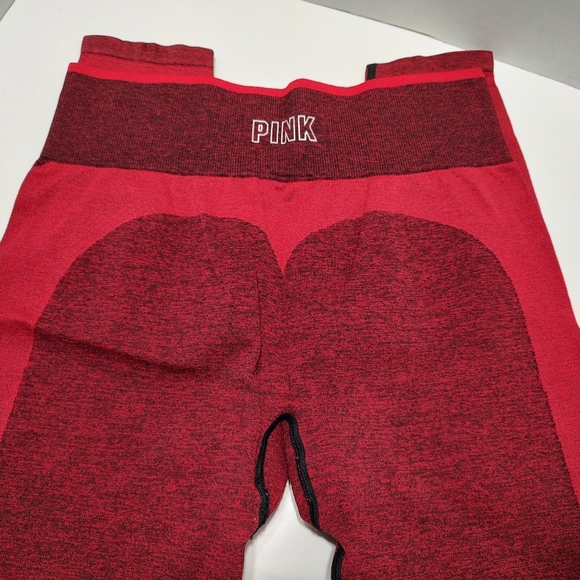 PINK Seamless Leggings in Red tones - Sz Large - Picture 1 of 7